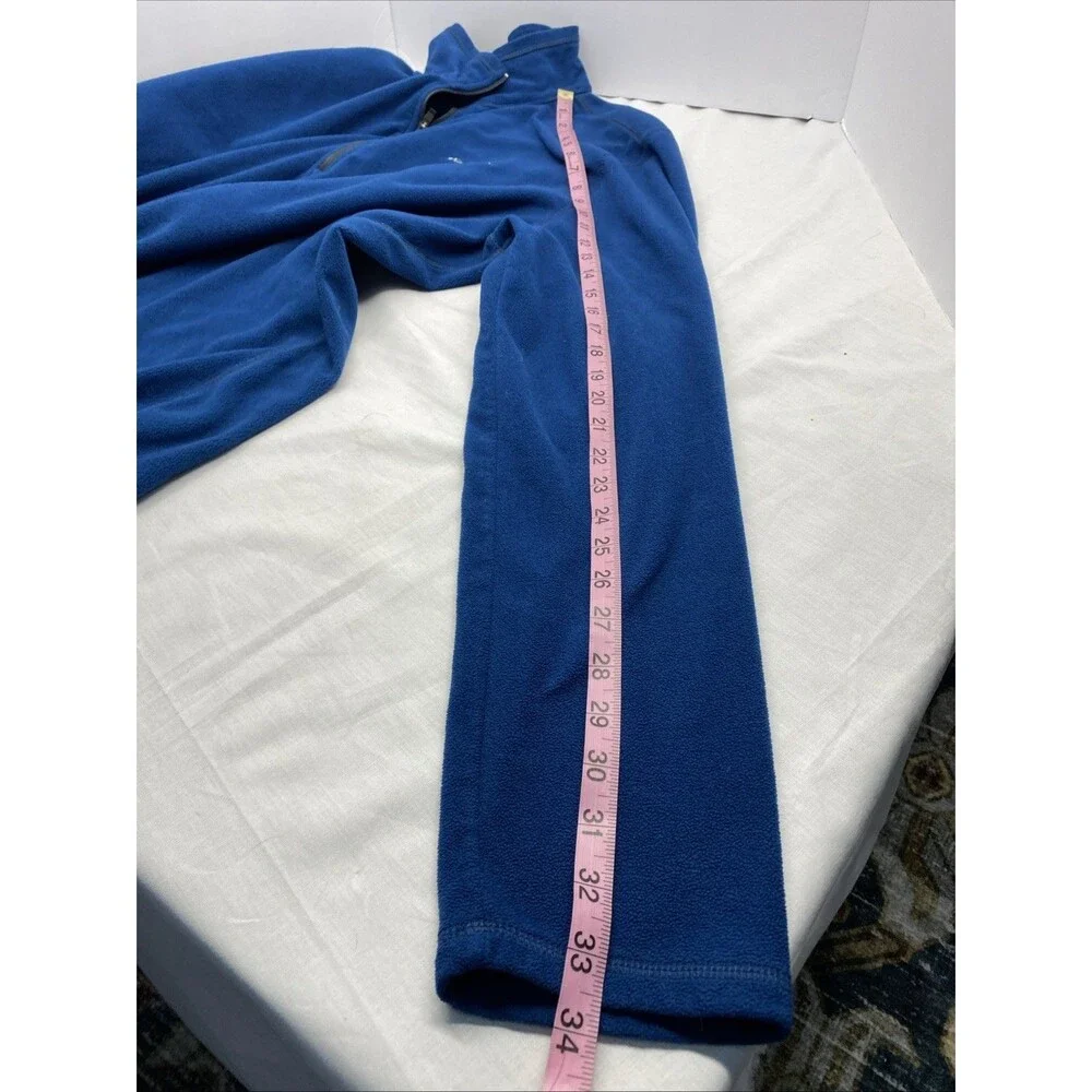 Eddie Bauer Men's TXL Tall Extra Large Blue 1/4 Zip Fleece Pullover Sweater